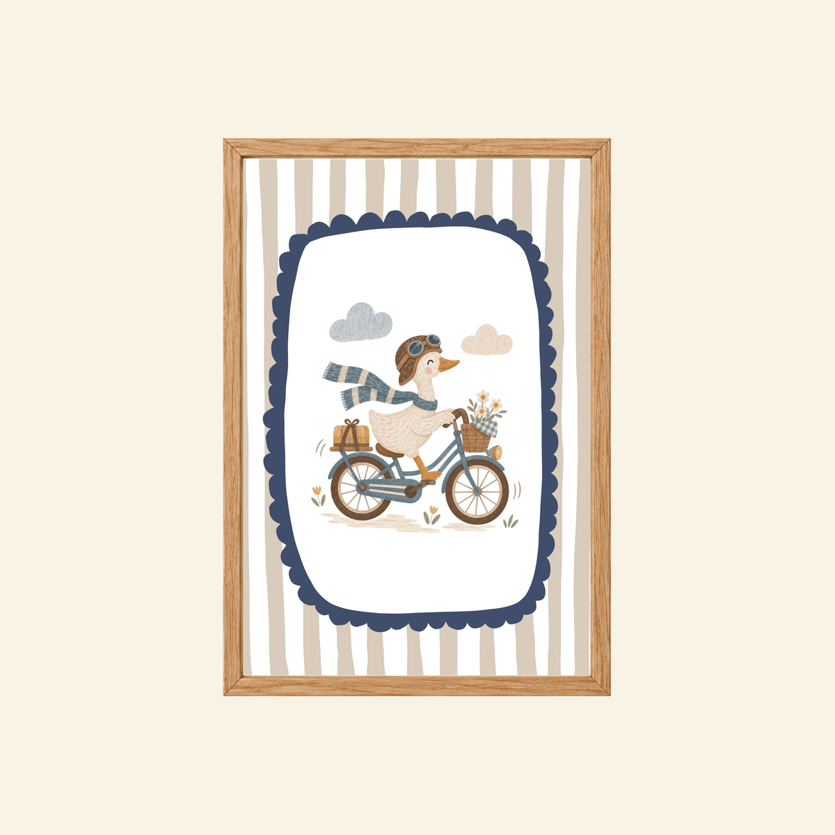 Poster goose met fietsje