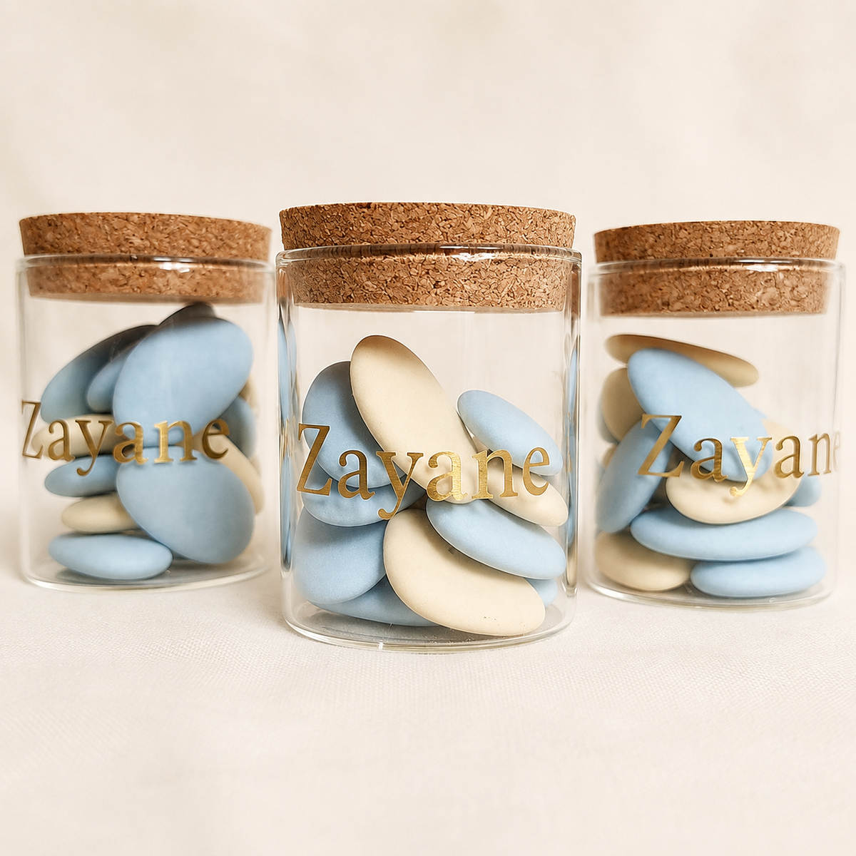 Glazenpot met chocoladeboontjes