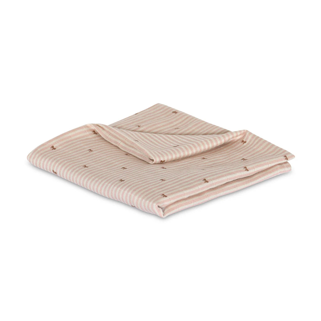 Bamboe mousseline inbaker- Stripe bow